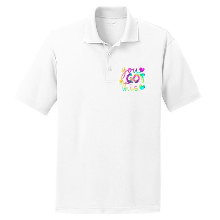 Cute Tie Dye You Got This PosiCharge RacerMesh Polo