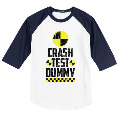 Crash Test Dummy Last Minute Costume Funny Halloween Baseball Sleeve Shirt