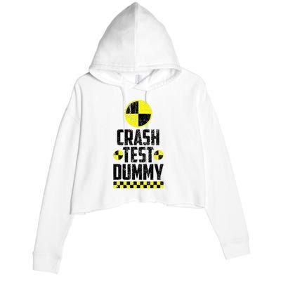 Crash Test Dummy Last Minute Costume Funny Halloween Crop Fleece Hoodie