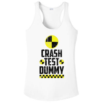 Crash Test Dummy Last Minute Costume Funny Halloween Ladies PosiCharge Competitor Racerback Tank