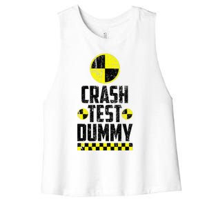 Crash Test Dummy Last Minute Costume Funny Halloween Women's Racerback Cropped Tank