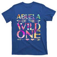 Colorful Tie Dye Abuela Of The Wild One 1st Birthday Hippie Gift T-Shirt