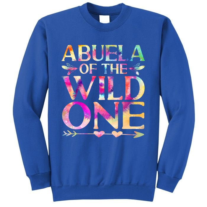 Colorful Tie Dye Abuela Of The Wild One 1st Birthday Hippie Gift Tall Sweatshirt