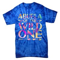 Colorful Tie Dye Abuela Of The Wild One 1st Birthday Hippie Gift Tie-Dye T-Shirt