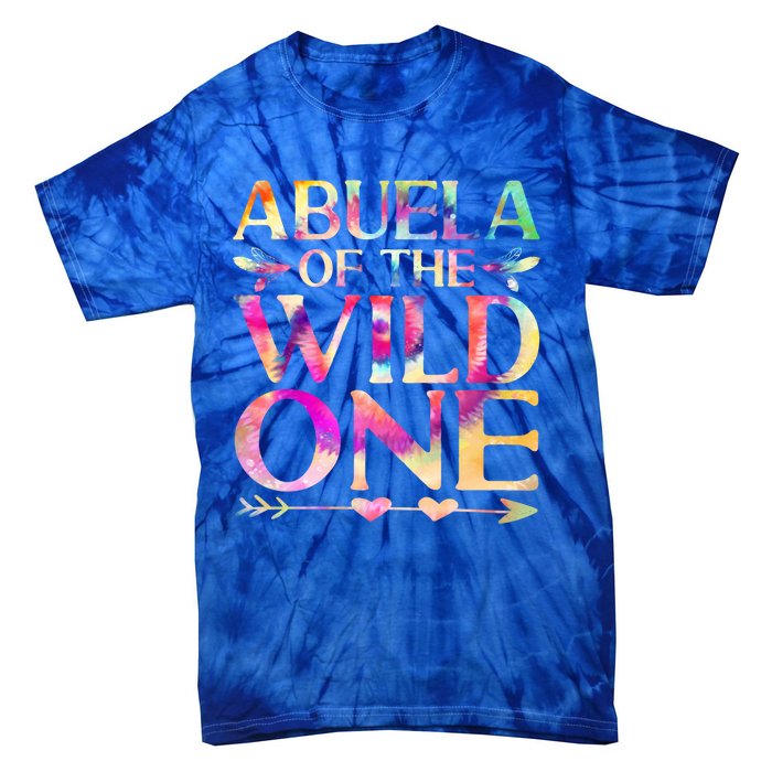 Colorful Tie Dye Abuela Of The Wild One 1st Birthday Hippie Gift Tie-Dye T-Shirt