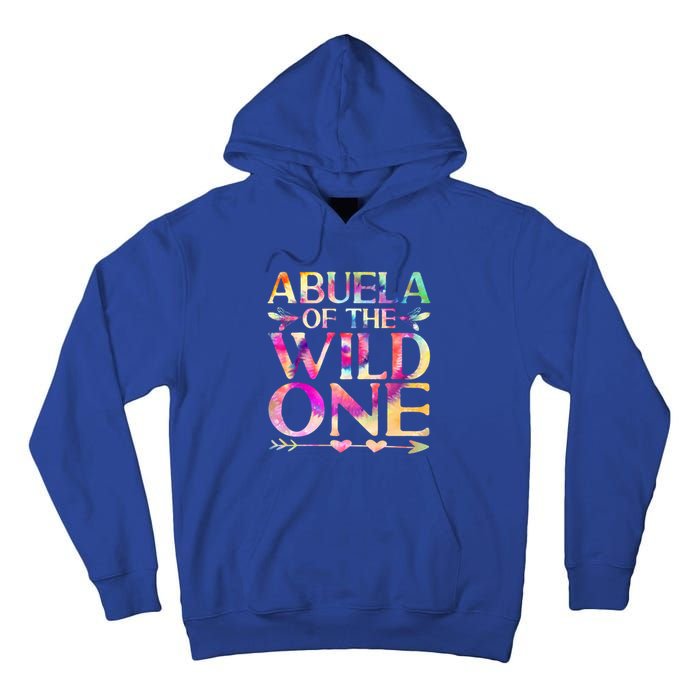 Colorful Tie Dye Abuela Of The Wild One 1st Birthday Hippie Gift Tall Hoodie