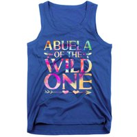 Colorful Tie Dye Abuela Of The Wild One 1st Birthday Hippie Gift Tank Top