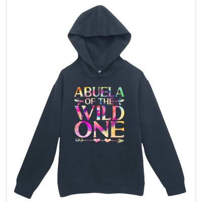 Colorful Tie Dye Abuela Of The Wild One 1st Birthday Hippie Gift Urban Pullover Hoodie