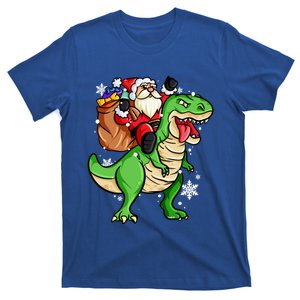 Christmas Trex Dinosaur Santa Claus Riding Trex Xmas Gift T-Shirt