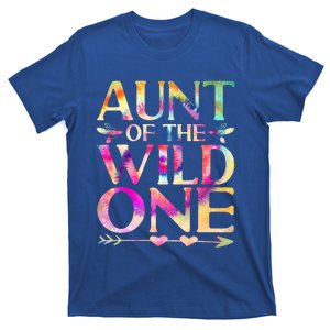 Colorful Tie Dye Aunt Of The Wild One 1st Birthday Hippie Gift T-Shirt