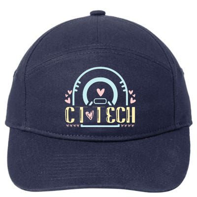 Ct Tech Design Ct Technologist Radiology 7-Panel Snapback Hat