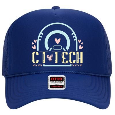 Ct Tech Design Ct Technologist Radiology High Crown Mesh Back Trucker Hat