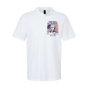 Crap Thats Due Tomorrow Funny 4th Of July Thomas Jefferson Softstyle Adult Sport Polo