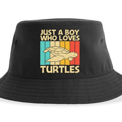Cool Turtle Design For Sea Turtle Aquatic Animal Sustainable Bucket Hat