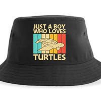Cool Turtle Design For Sea Turtle Aquatic Animal Sustainable Bucket Hat