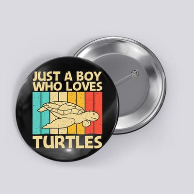 Cool Turtle Design For Sea Turtle Aquatic Animal Button