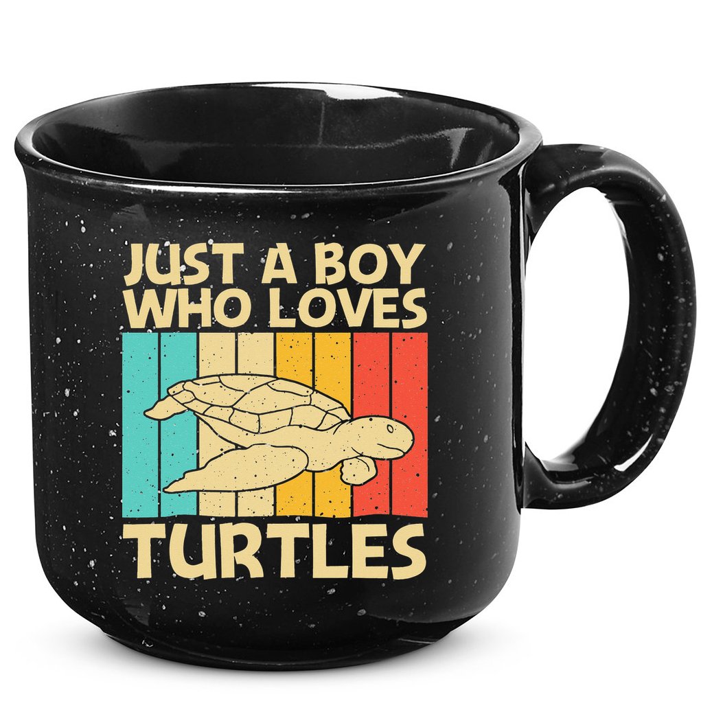 Cool Turtle Design For Sea Turtle Aquatic Animal 15oz Campfire Ceramic Mug