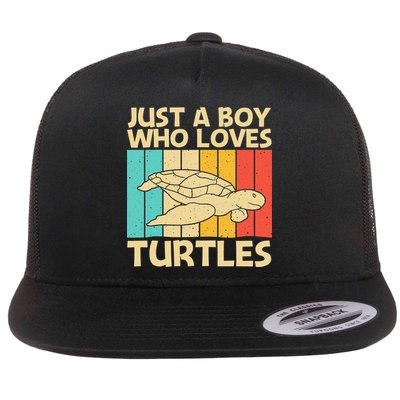 Cool Turtle Design For Sea Turtle Aquatic Animal Flatbill Hat