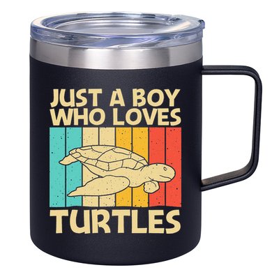 Cool Turtle Design For Sea Turtle Aquatic Animal 12oz Stainless Steel Coffee Mug