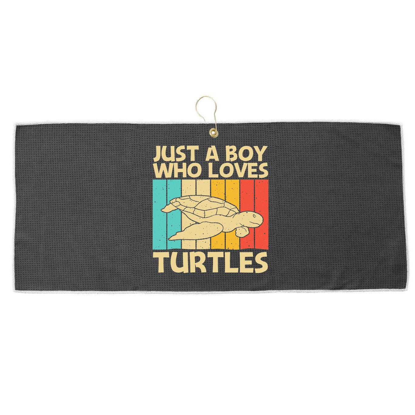 Cool Turtle Design For Sea Turtle Aquatic Animal Large Microfiber Waffle Golf Towel