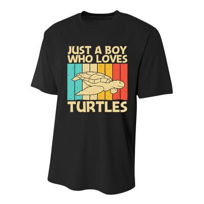 Cool Turtle Design For Sea Turtle Aquatic Animal Youth Performance Sprint T-Shirt