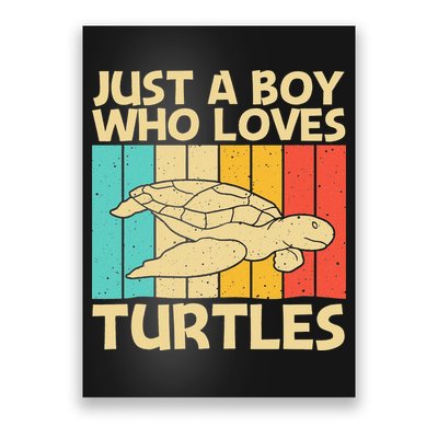 Cool Turtle Design For Sea Turtle Aquatic Animal Poster