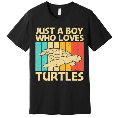 Cool Turtle Design For Sea Turtle Aquatic Animal Premium T-Shirt