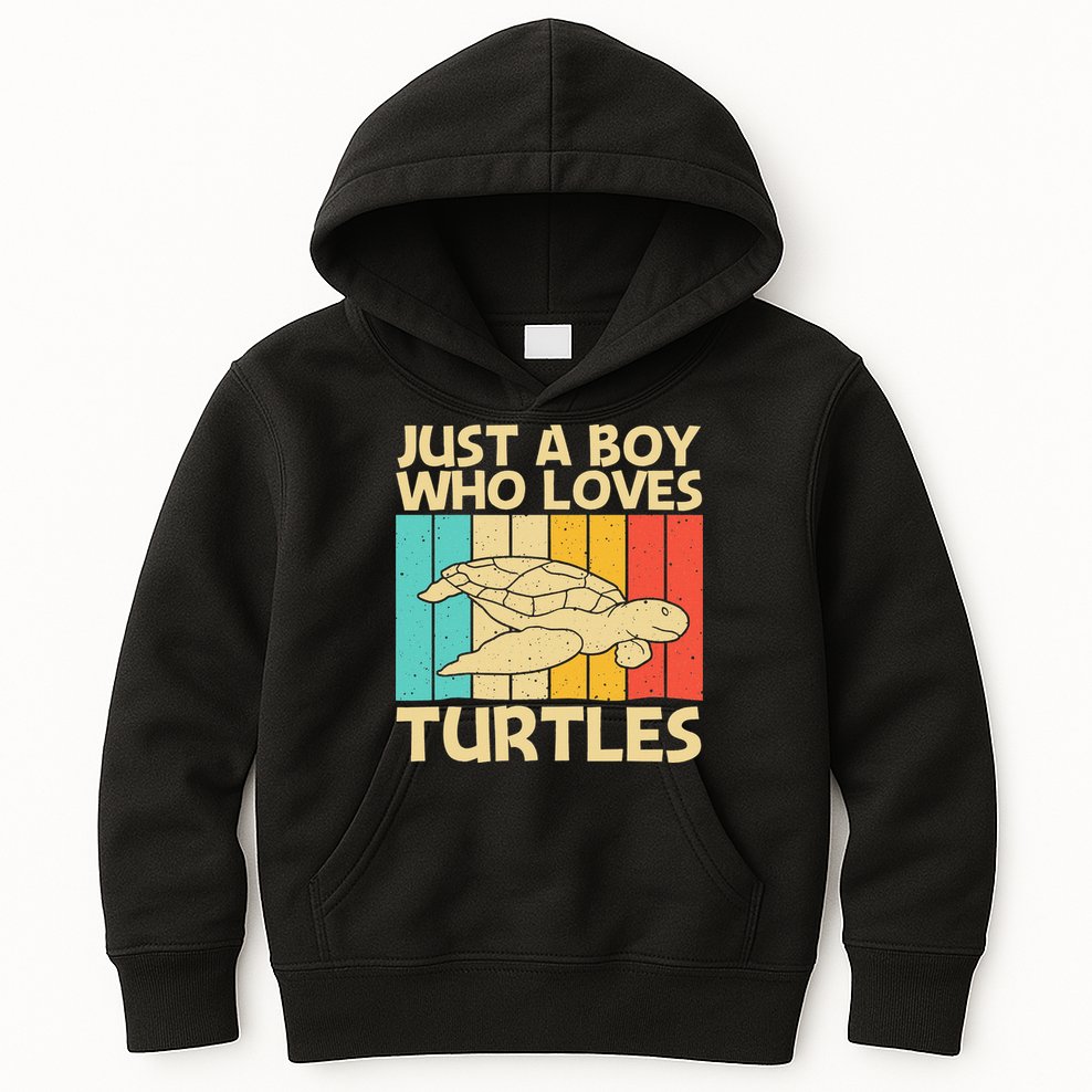 Cool Turtle Design For Sea Turtle Aquatic Animal Kids Hoodie