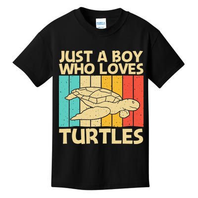 Cool Turtle Design For Sea Turtle Aquatic Animal Kids T-Shirt