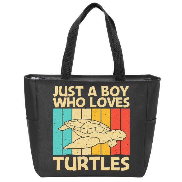 Cool Turtle Design For Sea Turtle Aquatic Animal Zip Tote Bag