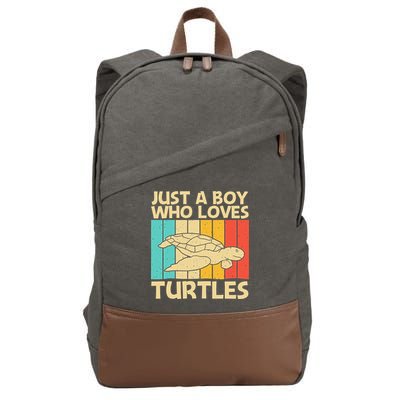 Cool Turtle Design For Sea Turtle Aquatic Animal Cotton Canvas Backpack