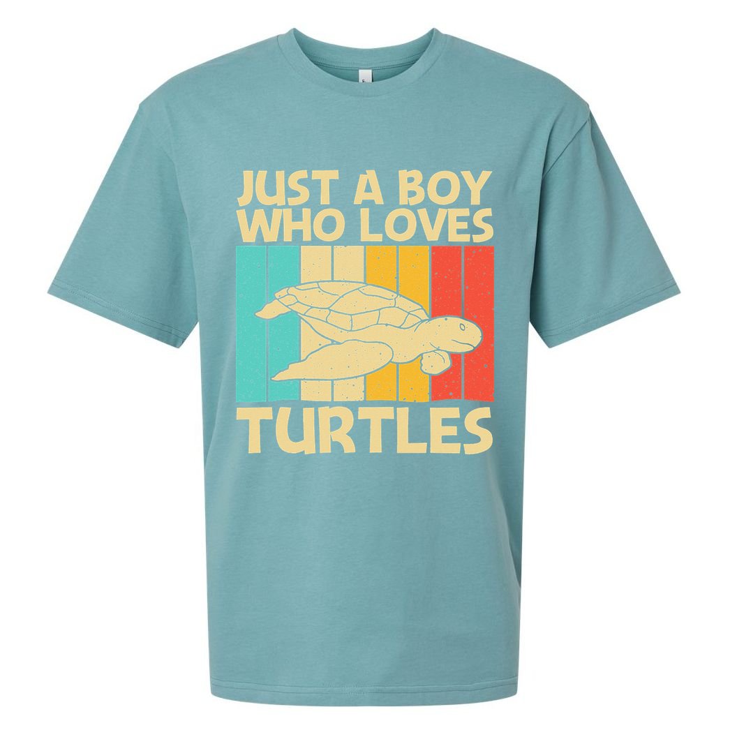 Cool Turtle Design For Sea Turtle Aquatic Animal Sueded Cloud Jersey T-Shirt