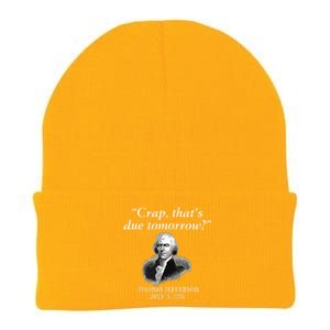 Crap Thats Due Tomorrow Thomas Jefferson Knit Cap Winter Beanie