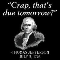 Crap Thats Due Tomorrow Thomas Jefferson 16 in Basic Backpack