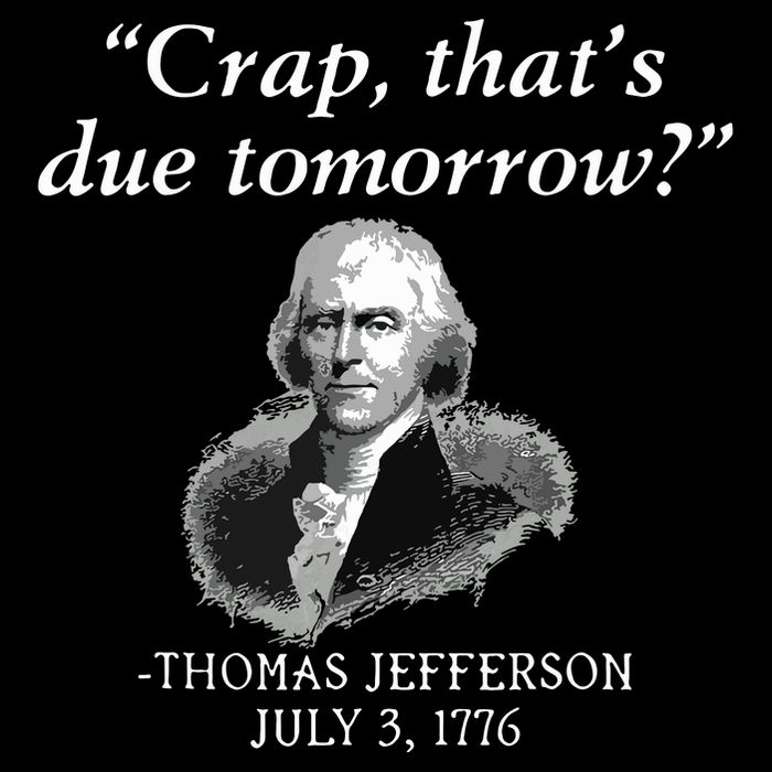 Crap Thats Due Tomorrow Thomas Jefferson 16 in Basic Backpack