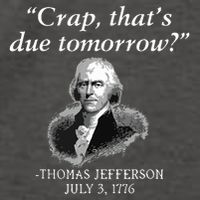 Crap Thats Due Tomorrow Thomas Jefferson Vector Backpack