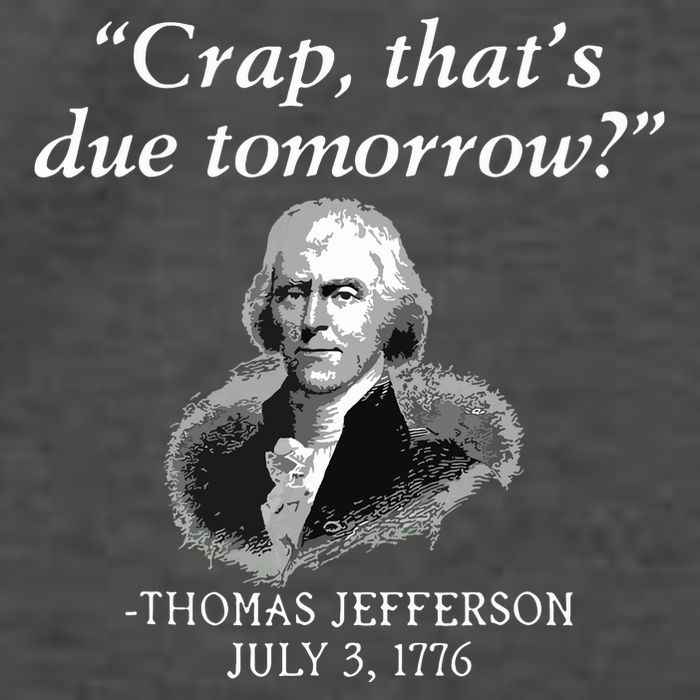 Crap Thats Due Tomorrow Thomas Jefferson Vector Backpack