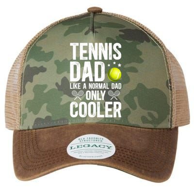 Cool Tennis Dad Of A Tennis Player Dad Tennis Father Gift Legacy Tie Dye Trucker Hat