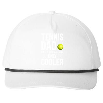 Cool Tennis Dad Of A Tennis Player Dad Tennis Father Gift Snapback Five-Panel Rope Hat