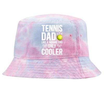 Cool Tennis Dad Of A Tennis Player Dad Tennis Father Gift Tie-Dyed Bucket Hat