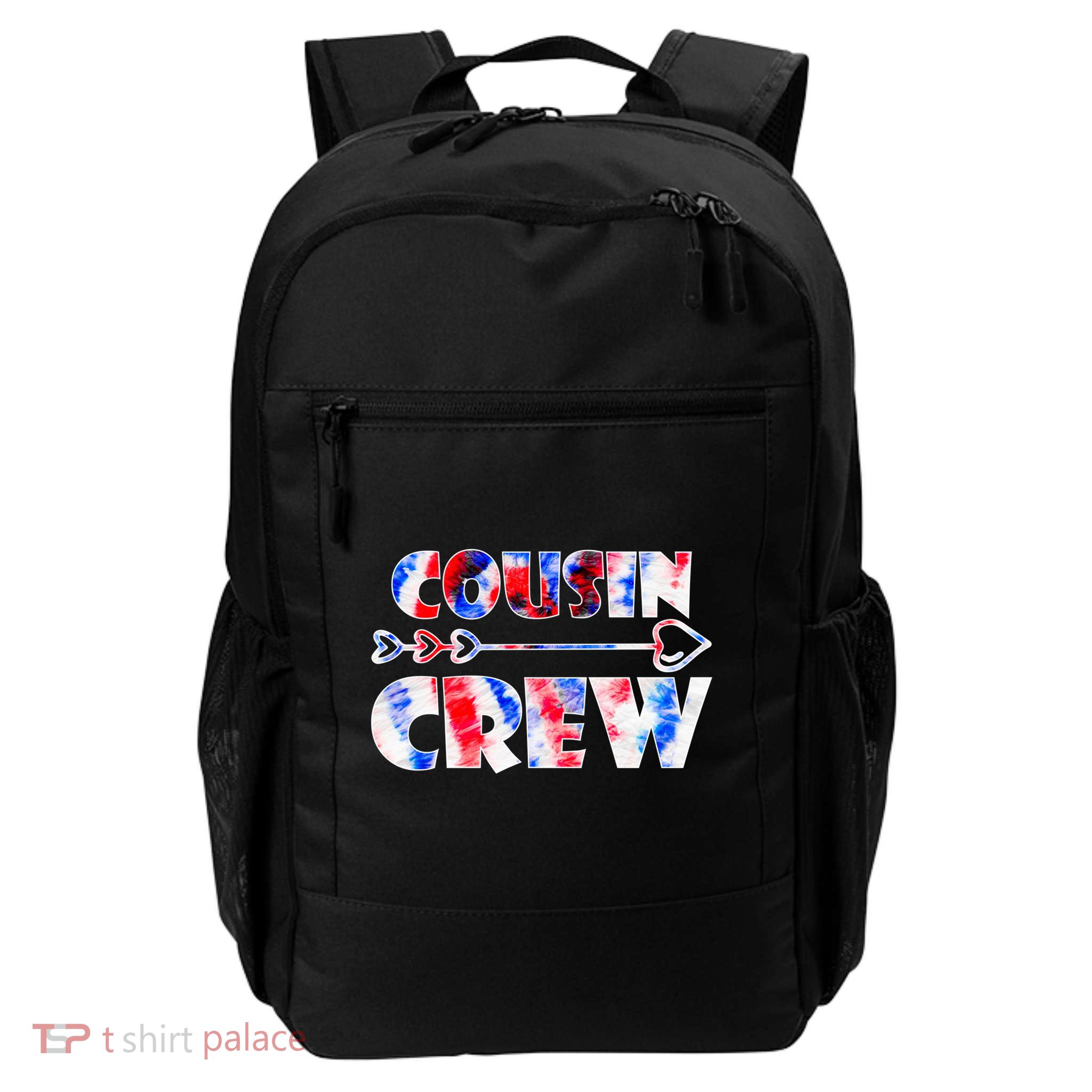 Colorful Tie Dye Team Cousin Squad Cousin Crew Cute Gift Backpack