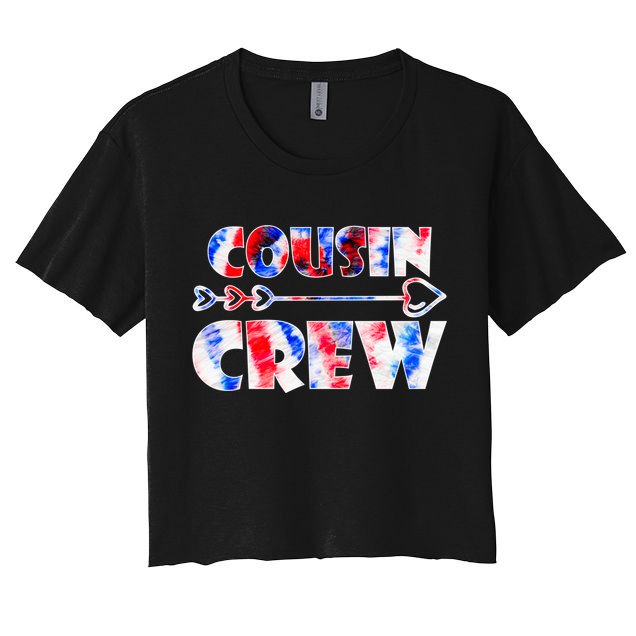 Colorful Tie Dye Team Cousin Squad Cousin Crew Cute Gift Crop Top