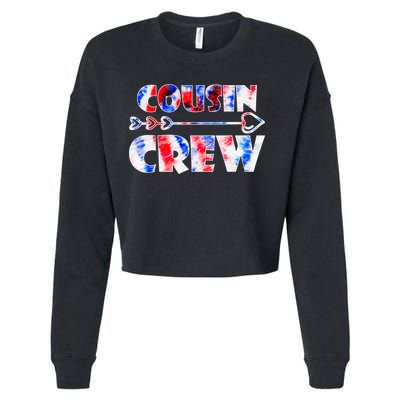 Colorful Tie Dye Team Cousin Squad Cousin Crew Cute Gift Cropped Pullover Crew