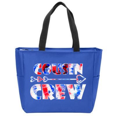 Colorful Tie Dye Team Cousin Squad Cousin Crew Cute Gift Zip Tote Bag