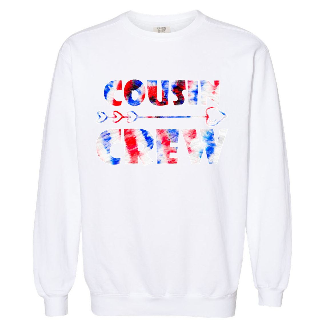 Colorful Tie Dye Team Cousin Squad Cousin Crew Cute Gift Garment-Dyed Sweatshirt