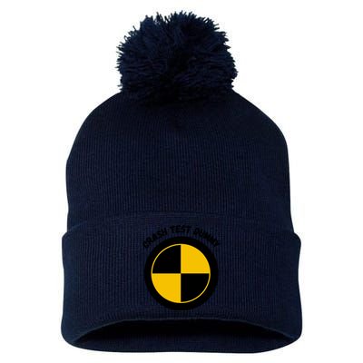 Crash Test Dummy Pom Pom 12in Knit Beanie