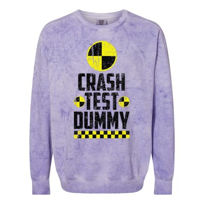 Crash Test Dummy Last Minute Costume Funny Halloween Colorblast Crewneck Sweatshirt