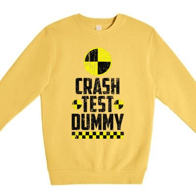 Crash Test Dummy Last Minute Costume Funny Halloween Premium Crewneck Sweatshirt