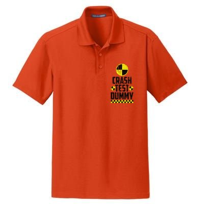 Crash Test Dummy Last Minute Costume Funny Halloween Dry Zone Grid Polo