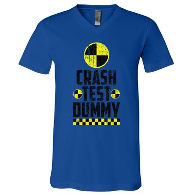 Crash Test Dummy Last Minute Costume Funny Halloween V-Neck T-Shirt